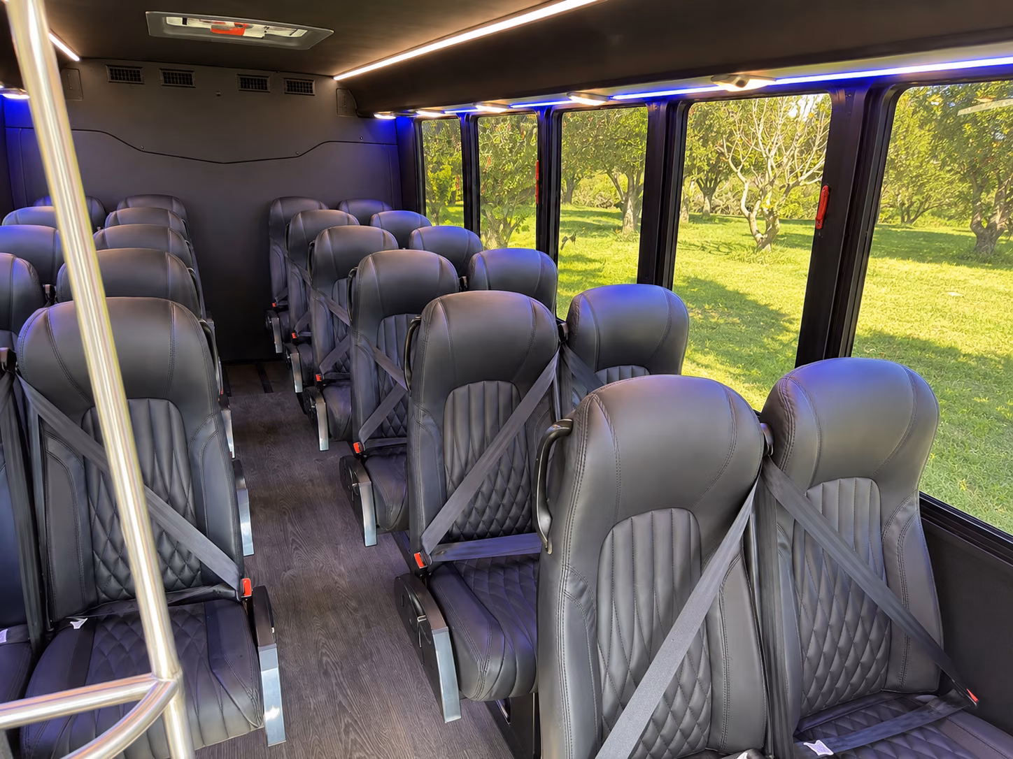 charter buses for large monterey park wedding weekends
