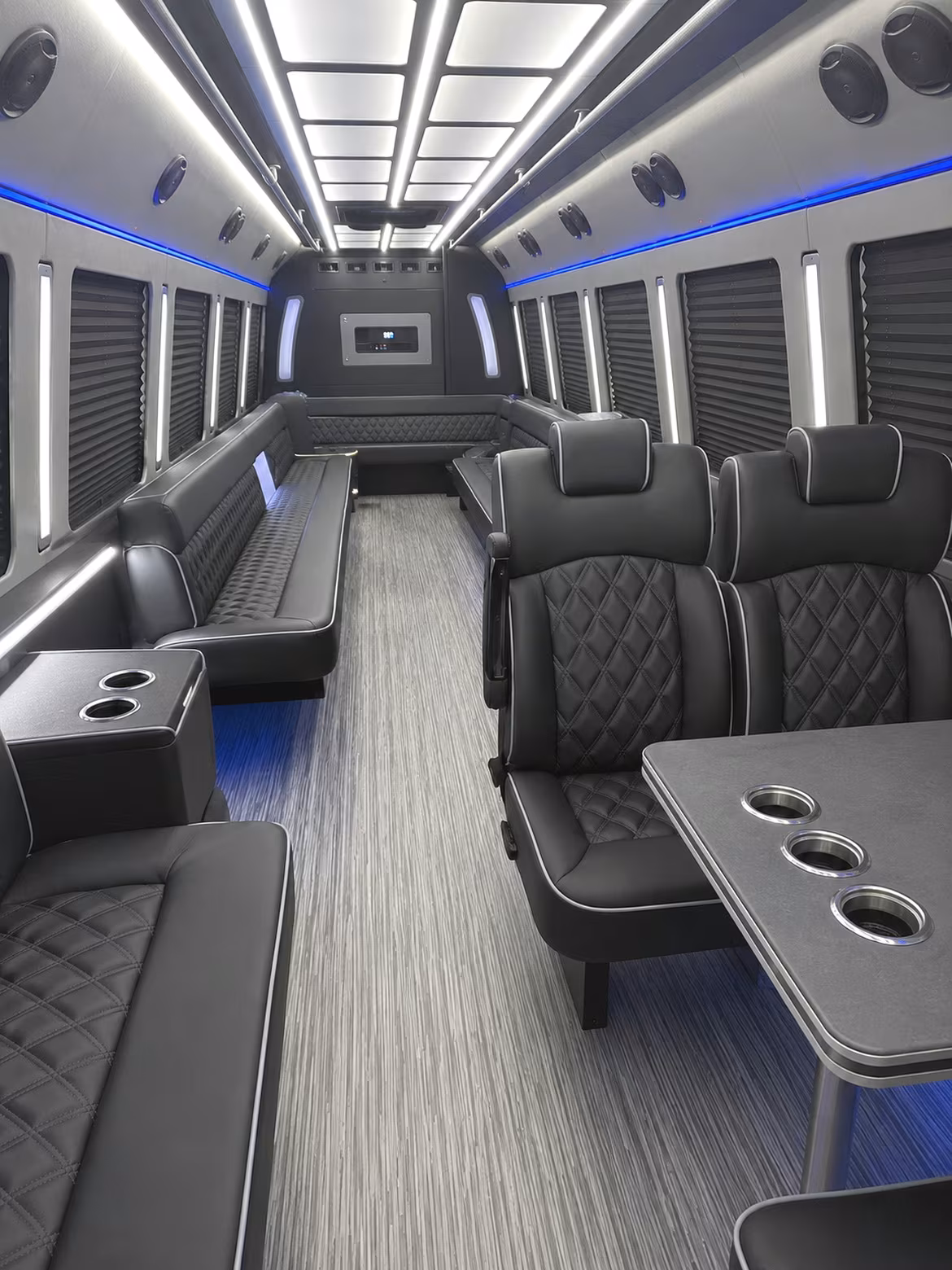 monterey park 25 passenger party bus inside