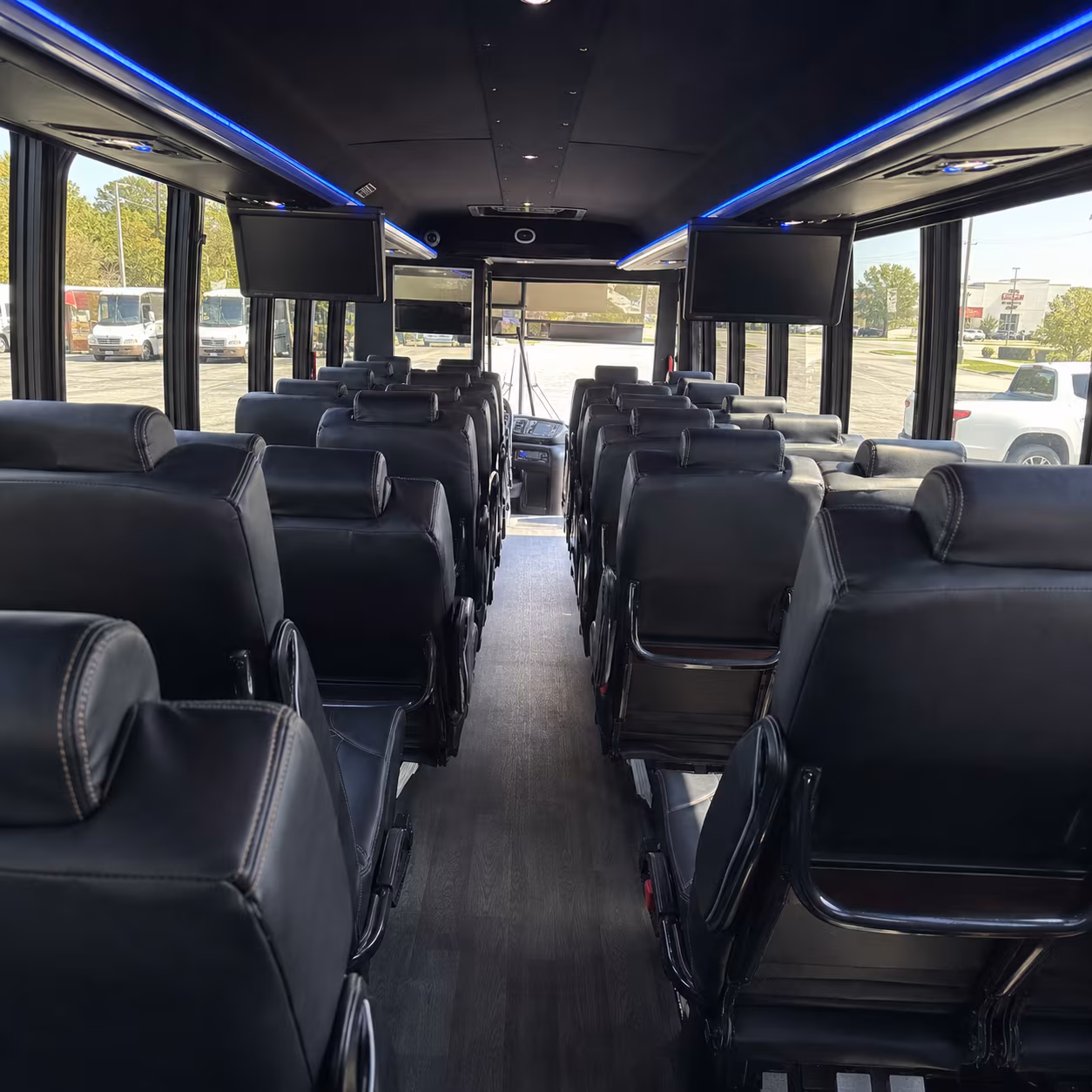 monterey park 28 passenger minibus interior