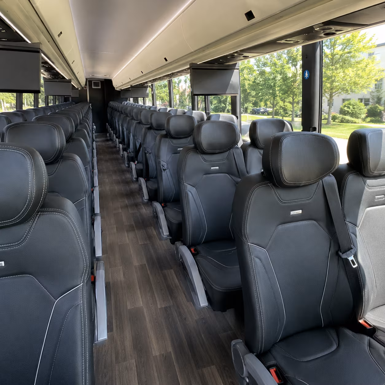 monterey park 56 passenger charter bus inside