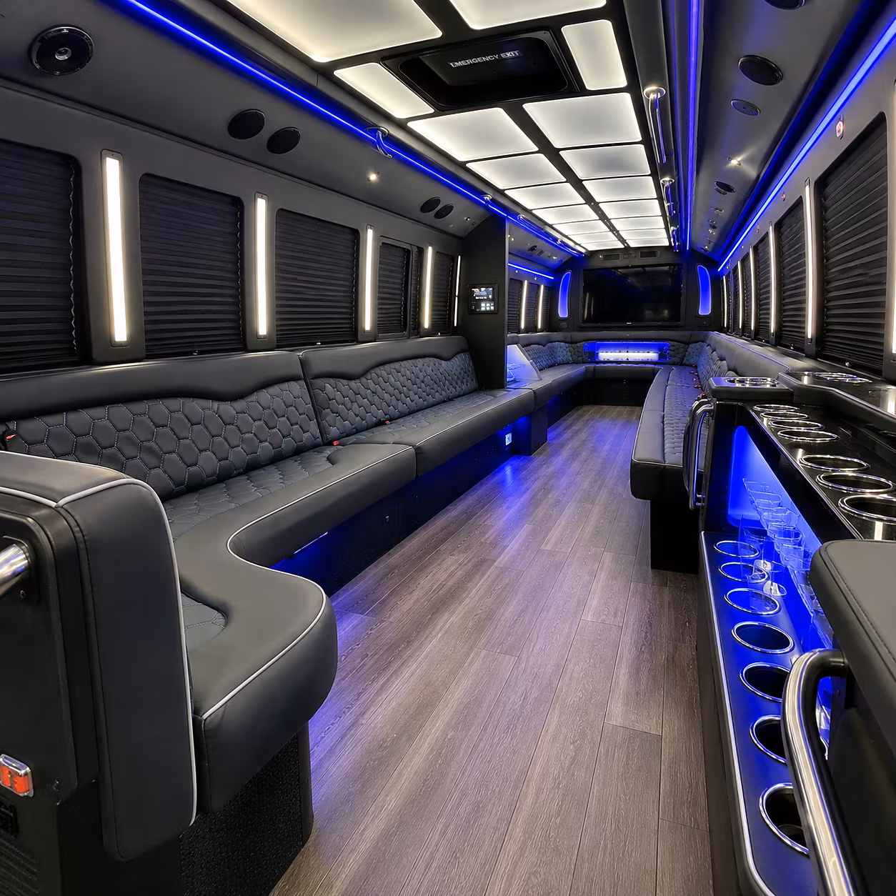 monterey park party bus interior